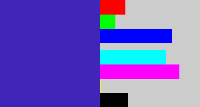 Hex color #3f26b8 - indigo blue