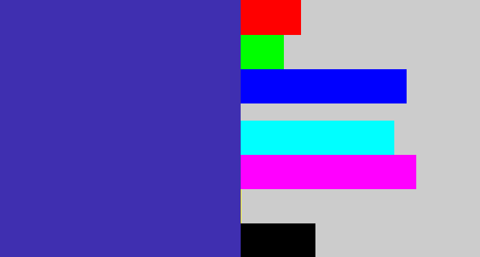 Hex color #3f2fb0 - indigo blue