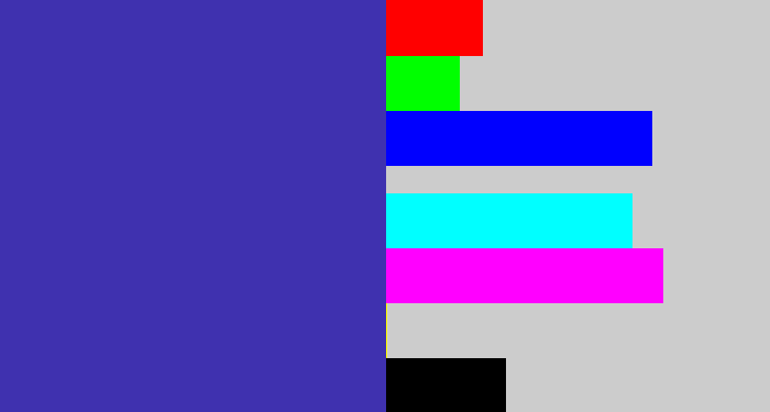 Hex color #3f31af - indigo blue