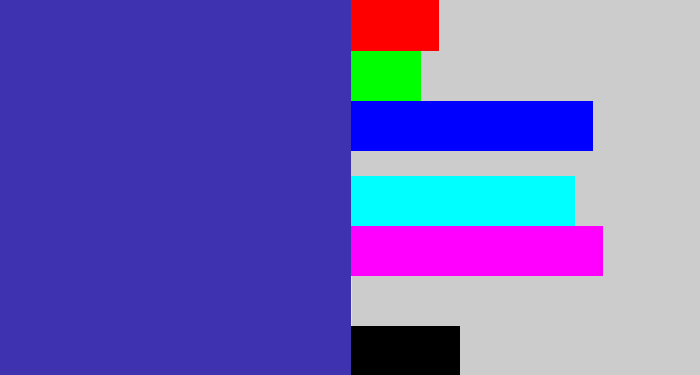 Hex color #3f32b0 - indigo blue