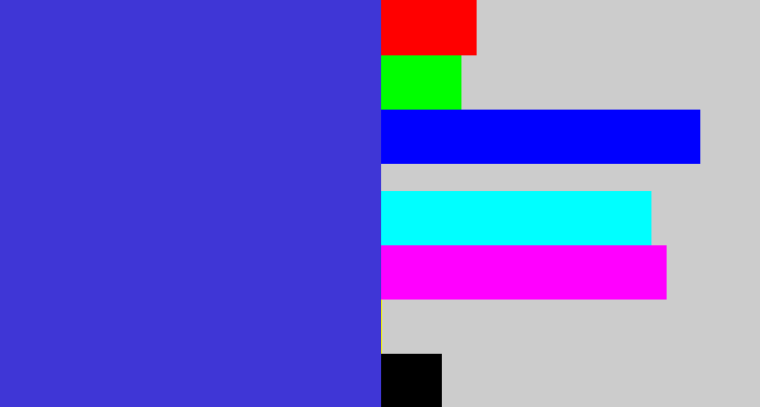 Hex color #3f36d6 - blurple