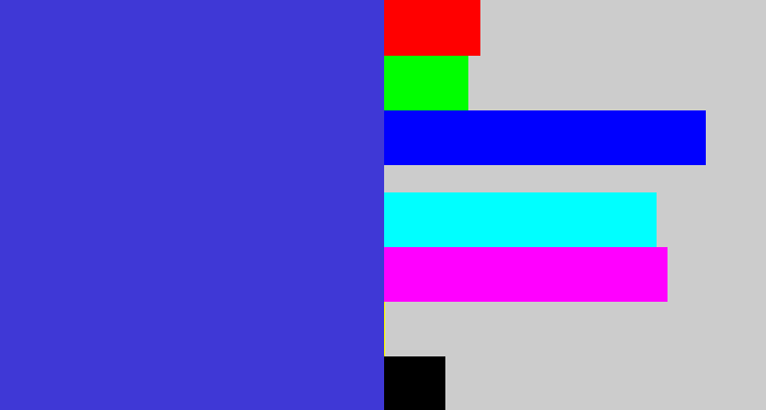 Hex color #3f38d6 - blurple