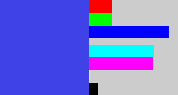 Hex color #3f42e6 - warm blue