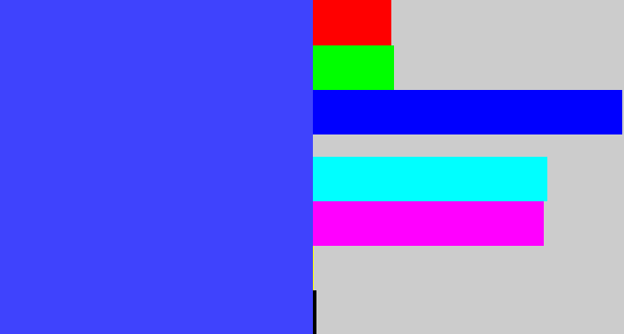 Hex color #3f43fd - light royal blue
