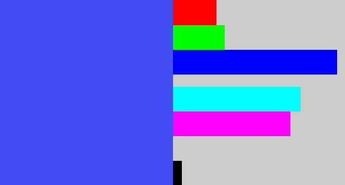 Hex color #3f4df1 - warm blue