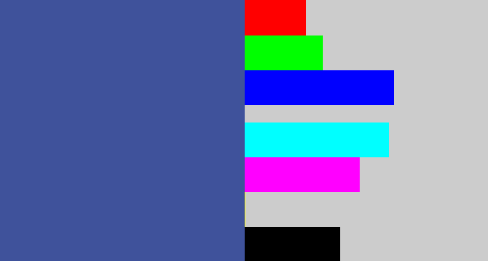 Hex color #3f529b - denim blue