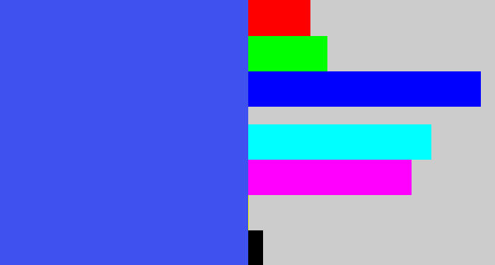 Hex color #3f52f0 - warm blue