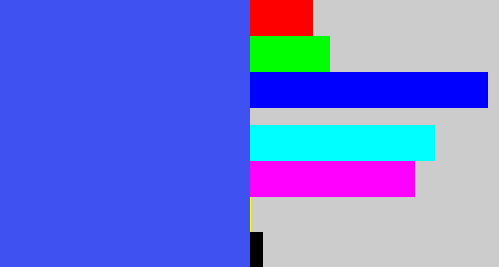 Hex color #3f52f1 - warm blue