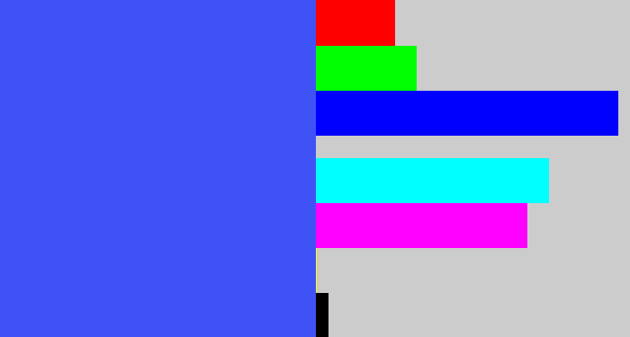 Hex color #3f52f5 - warm blue