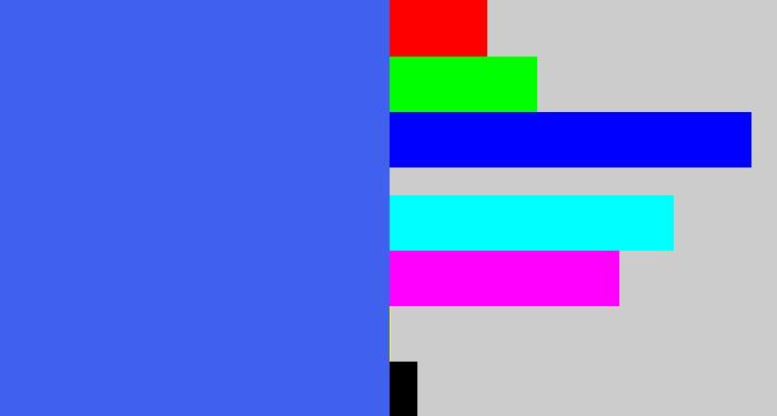 Hex color #3f61ed - warm blue