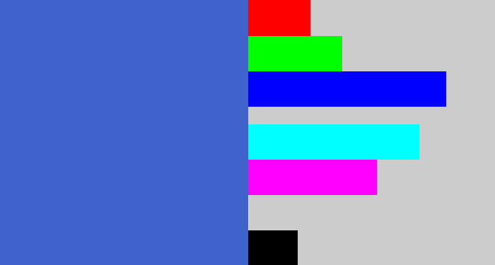 Hex color #3f62cc - warm blue