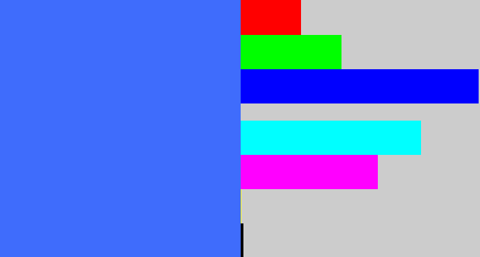Hex color #3f6cfc - lightish blue