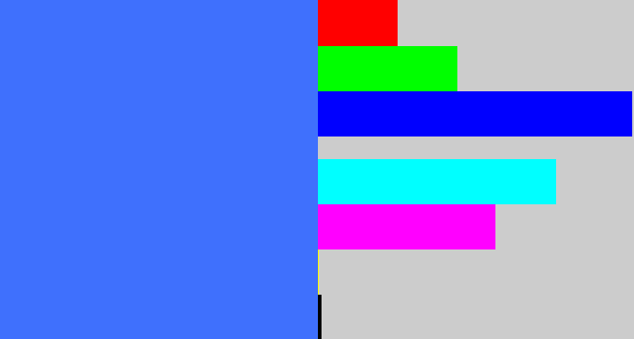 Hex color #3f70fd - lightish blue