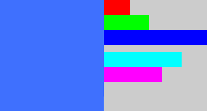 Hex color #3f70fe - lightish blue
