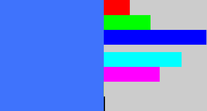 Hex color #3f73fc - lightish blue