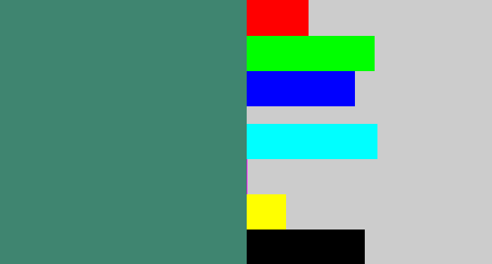 Hex color #3f8570 - ocean green