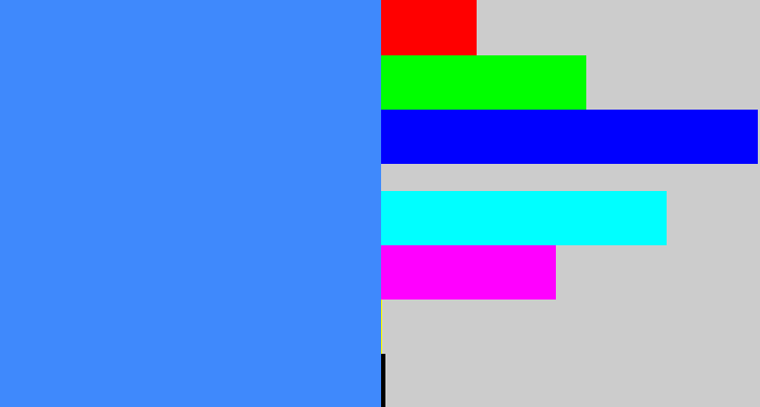 Hex color #3f89fc - dodger blue