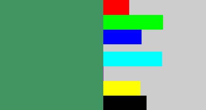 Hex color #3f945f - greenish
