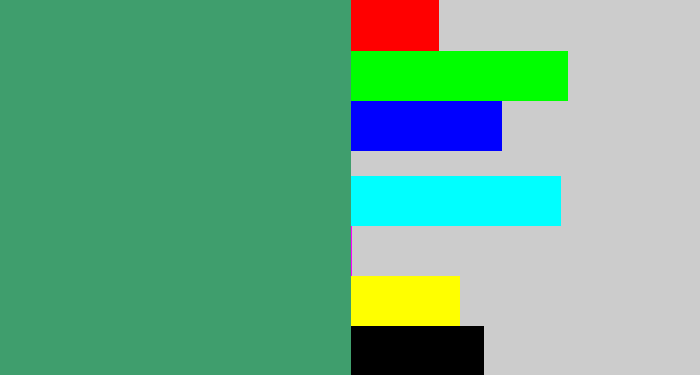 Hex color #3f9e6d - greenish