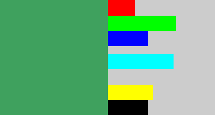 Hex color #3fa15e - greenish