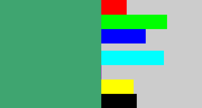 Hex color #3fa570 - greenish