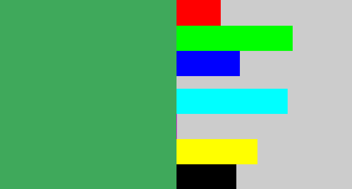 Hex color #3fa95b - greenish