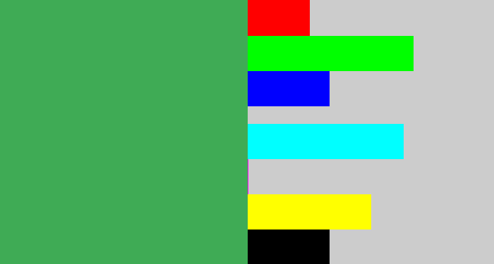 Hex color #3fab55 - medium green