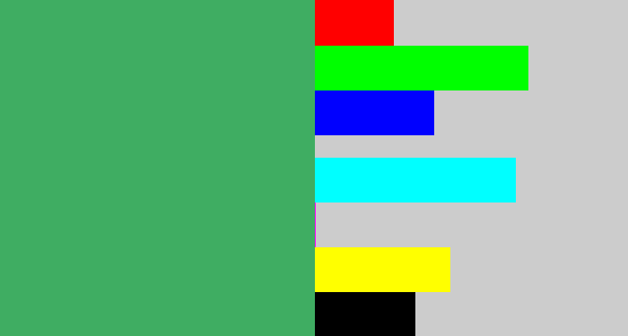 Hex color #3fad62 - greenish