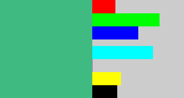 Hex color #3fba80 - greenish teal