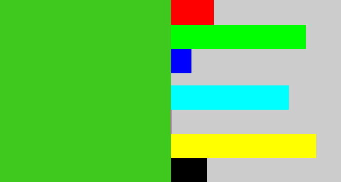 Hex color #3fc91f - green apple