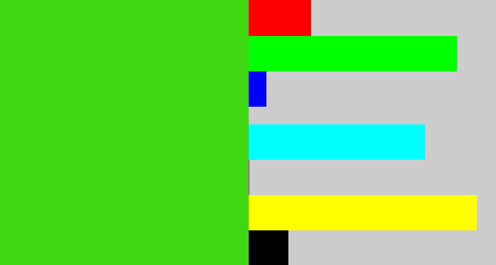 Hex color #3fd612 - vivid green