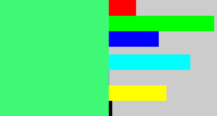 Hex color #3ff875 - weird green