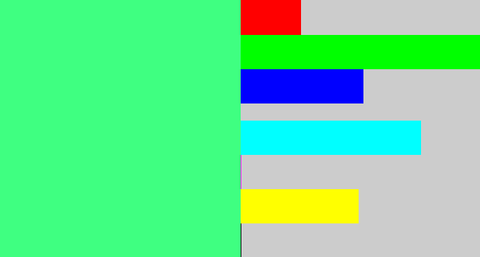 Hex color #3fff81 - weird green