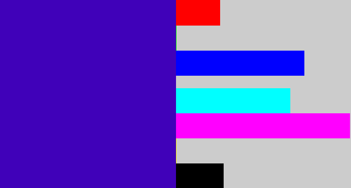 Hex color #4001b9 - violet blue