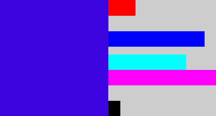 Hex color #4001e2 - blue/purple