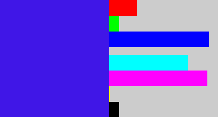 Hex color #4016e7 - blue/purple