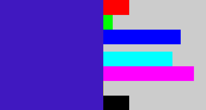 Hex color #4018c0 - indigo blue