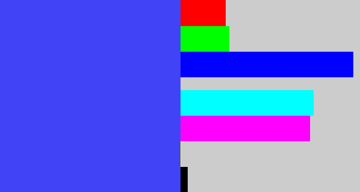 Hex color #4044f6 - light royal blue