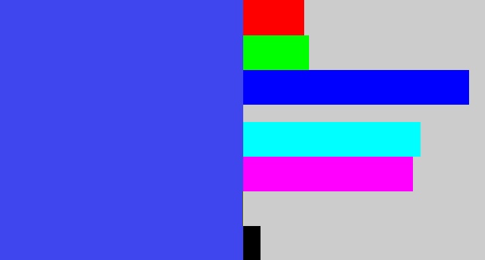 Hex color #4046ed - warm blue