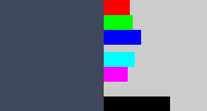Hex color #40475c - dark grey blue
