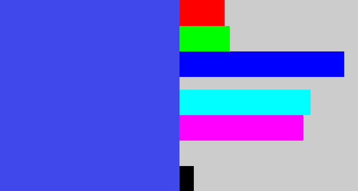 Hex color #4048eb - warm blue