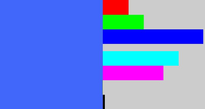 Hex color #4067f9 - lightish blue