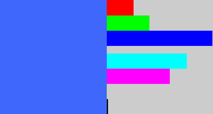 Hex color #4067fc - lightish blue
