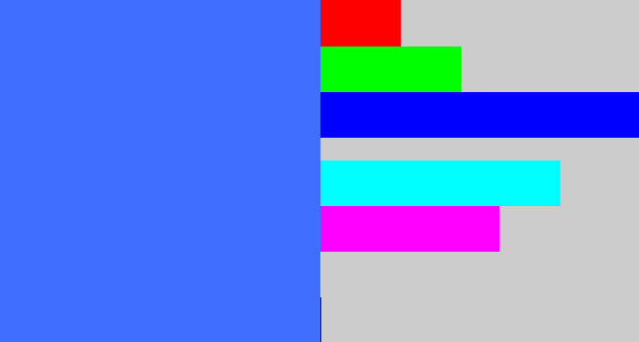 Hex color #406fff - lightish blue