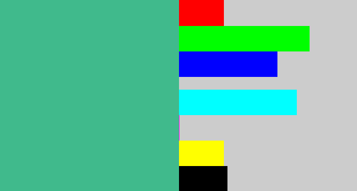 Hex color #40ba8c - greeny blue