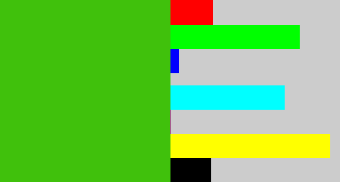 Hex color #40c10c - frog green