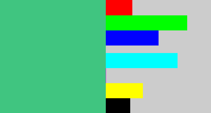 Hex color #40c580 - greenish teal