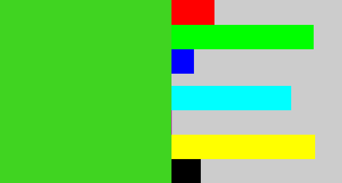 Hex color #40d421 - green apple
