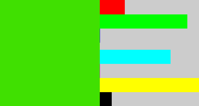 Hex color #40e001 - vivid green