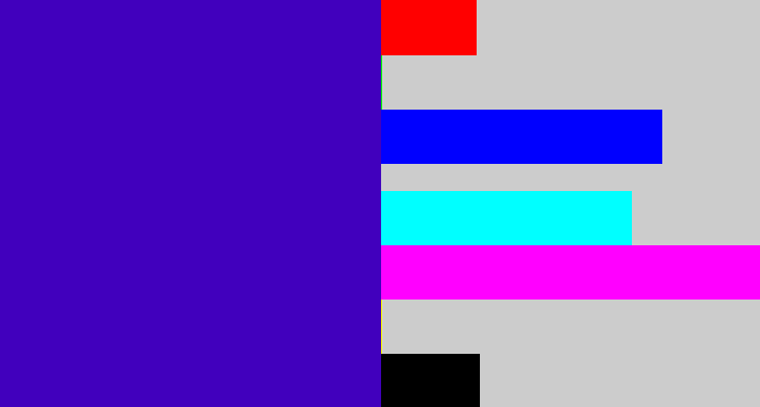 Hex color #4100bd - violet blue